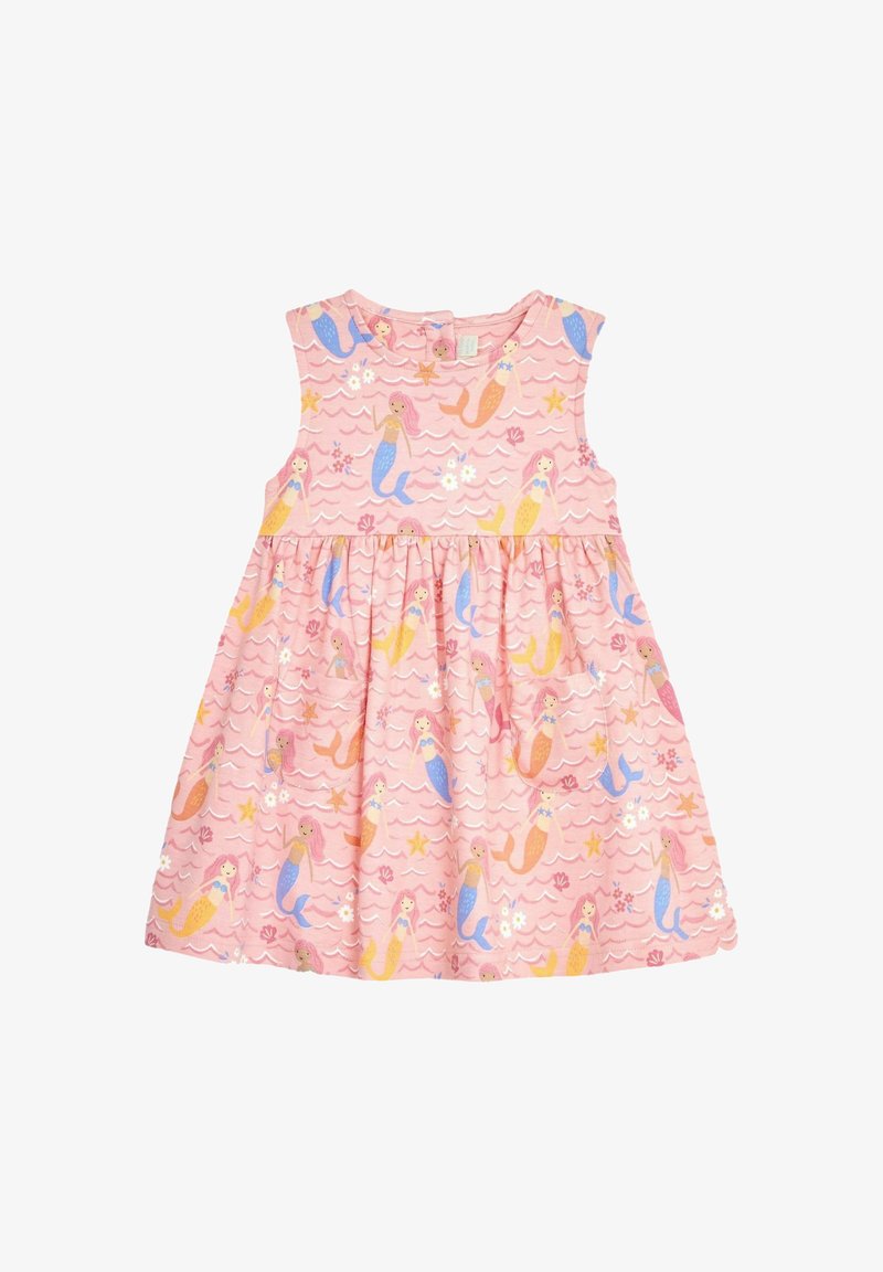 JoJo Maman Bébé Mermaid With Pet In Pocket Tiered Regular Fit - Jerseykleid - pale pink