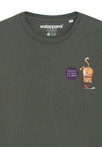 watapparel FUNNY CAT - Sweater - khaki