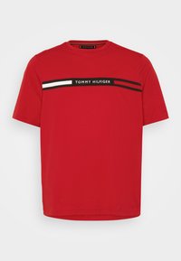 CHEST INSERT TEE - Marškinėliai su spaudiniu - medium red