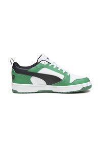 Puma REBOUND V6 UNISEX  - Sneakers basse - white black archive green