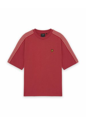 Lyle & Scott, CONTRAST TAPE T-SHIRT - T-shirts print - y garnet
