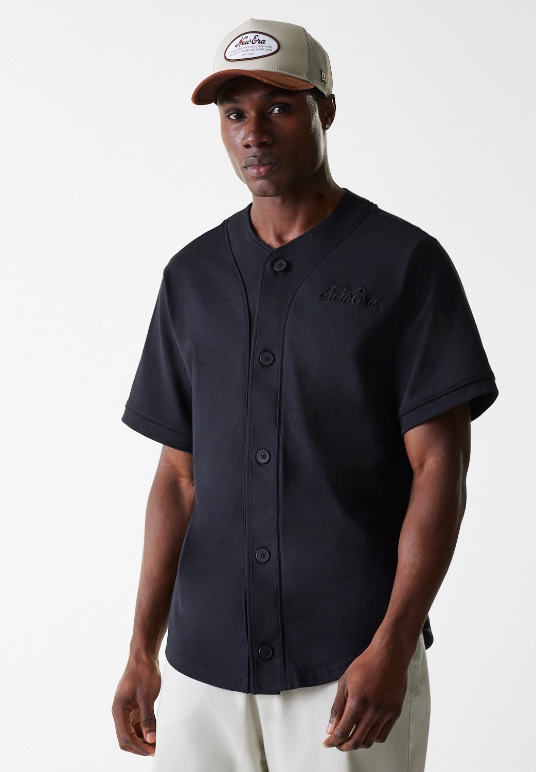 ☆New Era☆ New Era World Wide T-Shirt Black 14679799 New Era - T-shirt basic/czarny - Zalando.pl