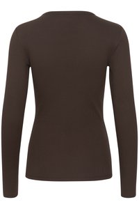 Gestuz DREW LOGO - Ilgarankovis viršutinės dalies drabužis - dark brown