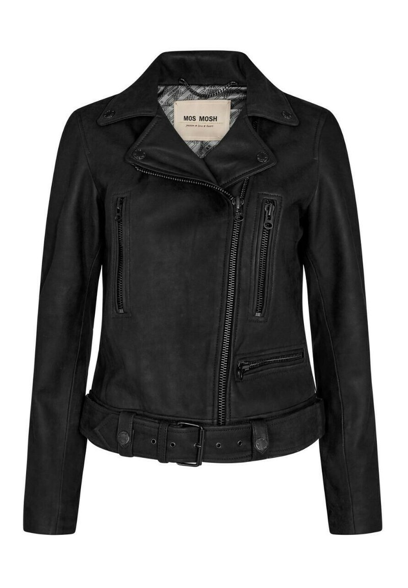 MOS MOSH Leren jas zwart MOS MOSH Leren jas zwart