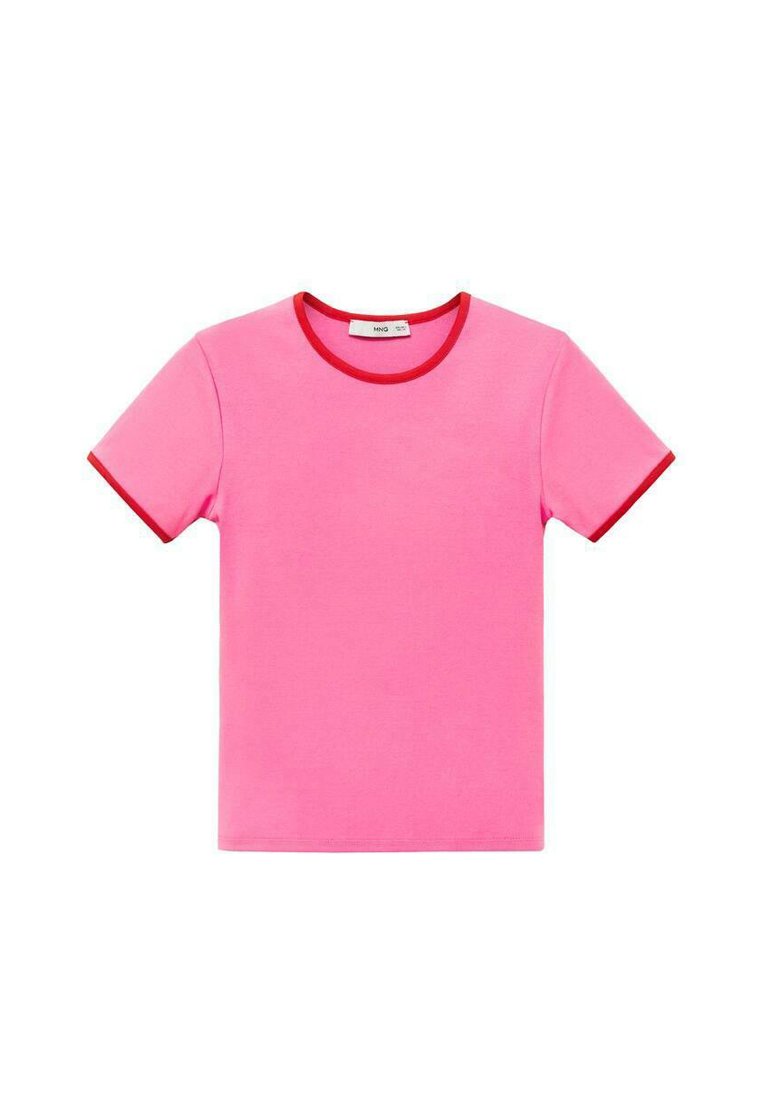 Mango T-shirt basic donkerroze Mango T-shirt basic donkerroze