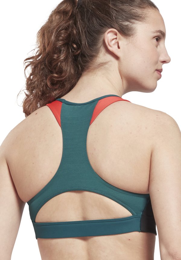 TRAINING WORKOUT LUX RACER COLORBLOCK SPEEDWICK MEDIUM SUPPORT - Sports bra - midnight pine3
