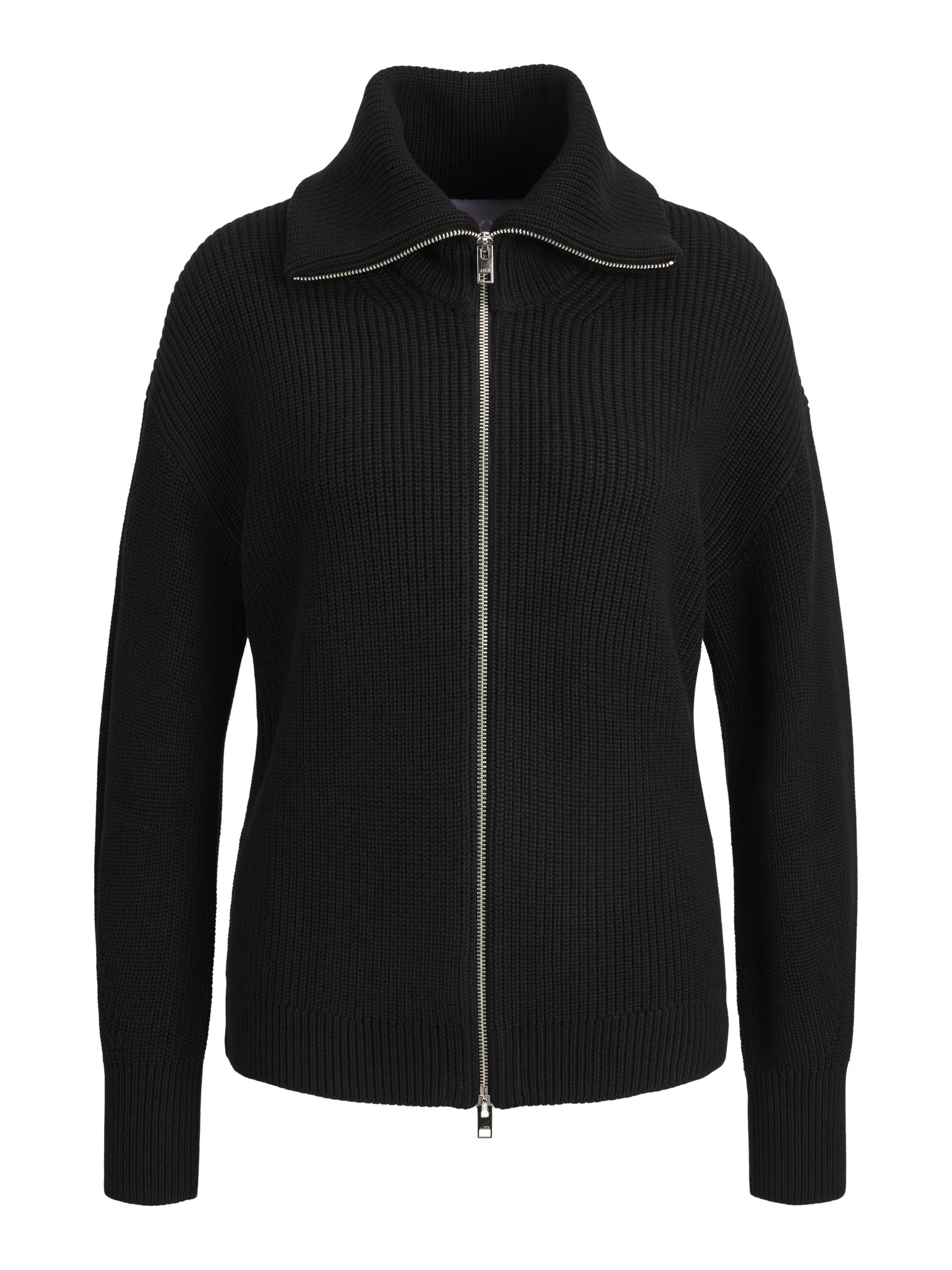 JJXX JXADELINE TWIST ZIP CARDIGAN KNIT - Cardigan - black - Zalando