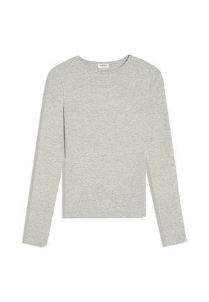 Bershka, LONG SLEEVE ROUND NECK - T-SHIRT - Top s dlhým rukávom - grey