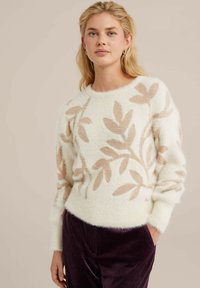 WE Fashion Stickad tröja - white