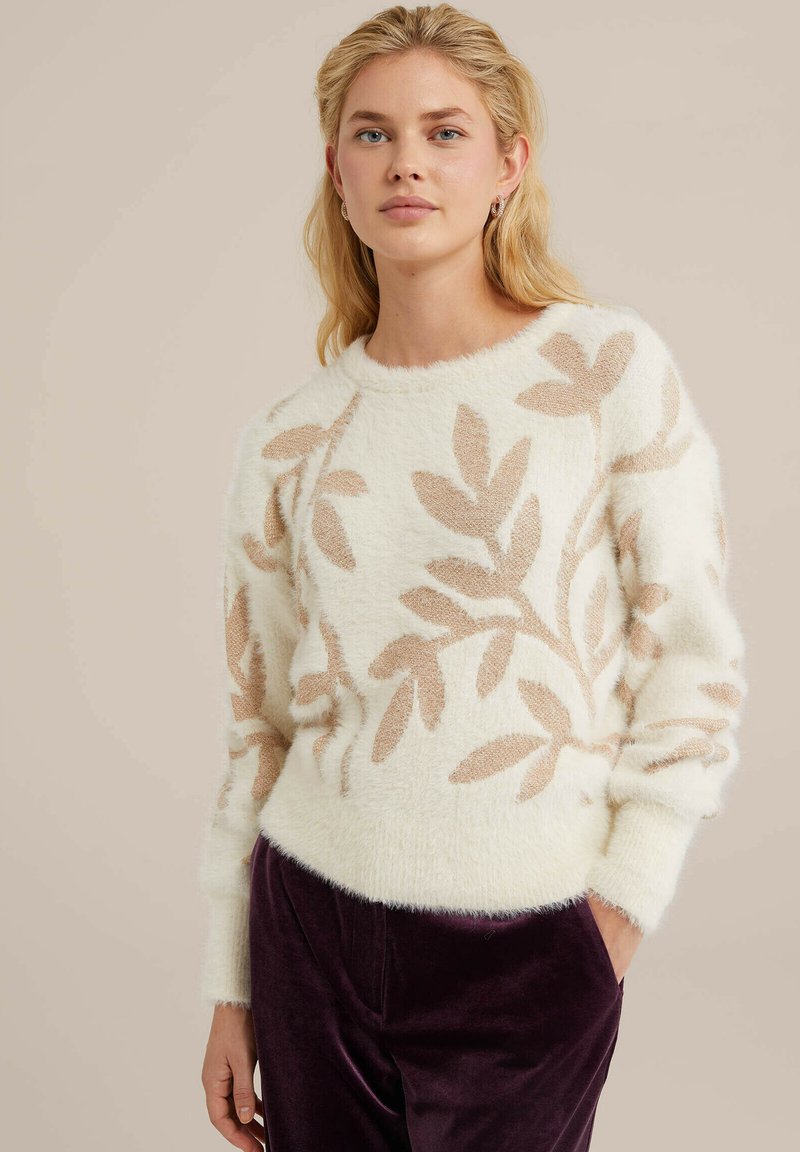 WE Fashion Stickad tröja - white