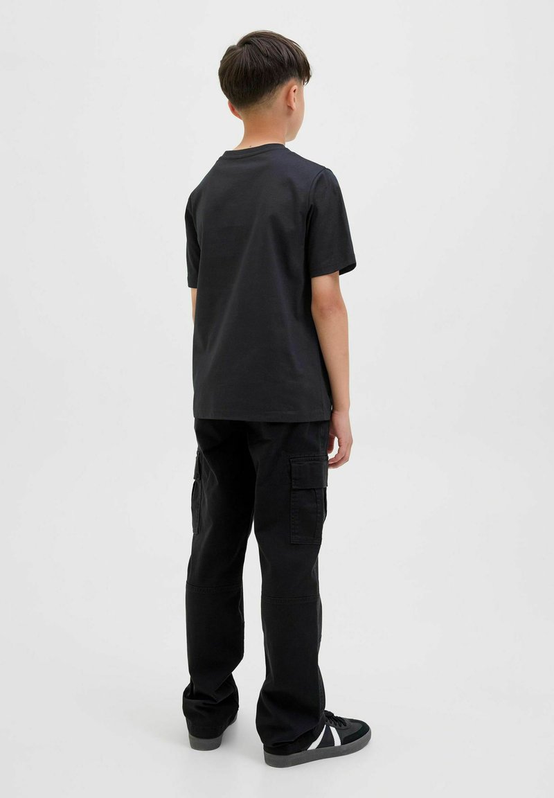JACK&JONES JUNIOR T-Shirt Bambino JJECALEB Varsity – Girocollo, Loose Fit, Colore Nero