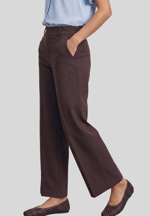 Street One, WIDE LEG HOSE MIT KNOPFDETAILS - Bukser - ruby vine