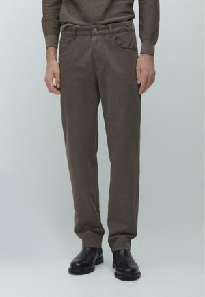 Straight leg jeans - khaki