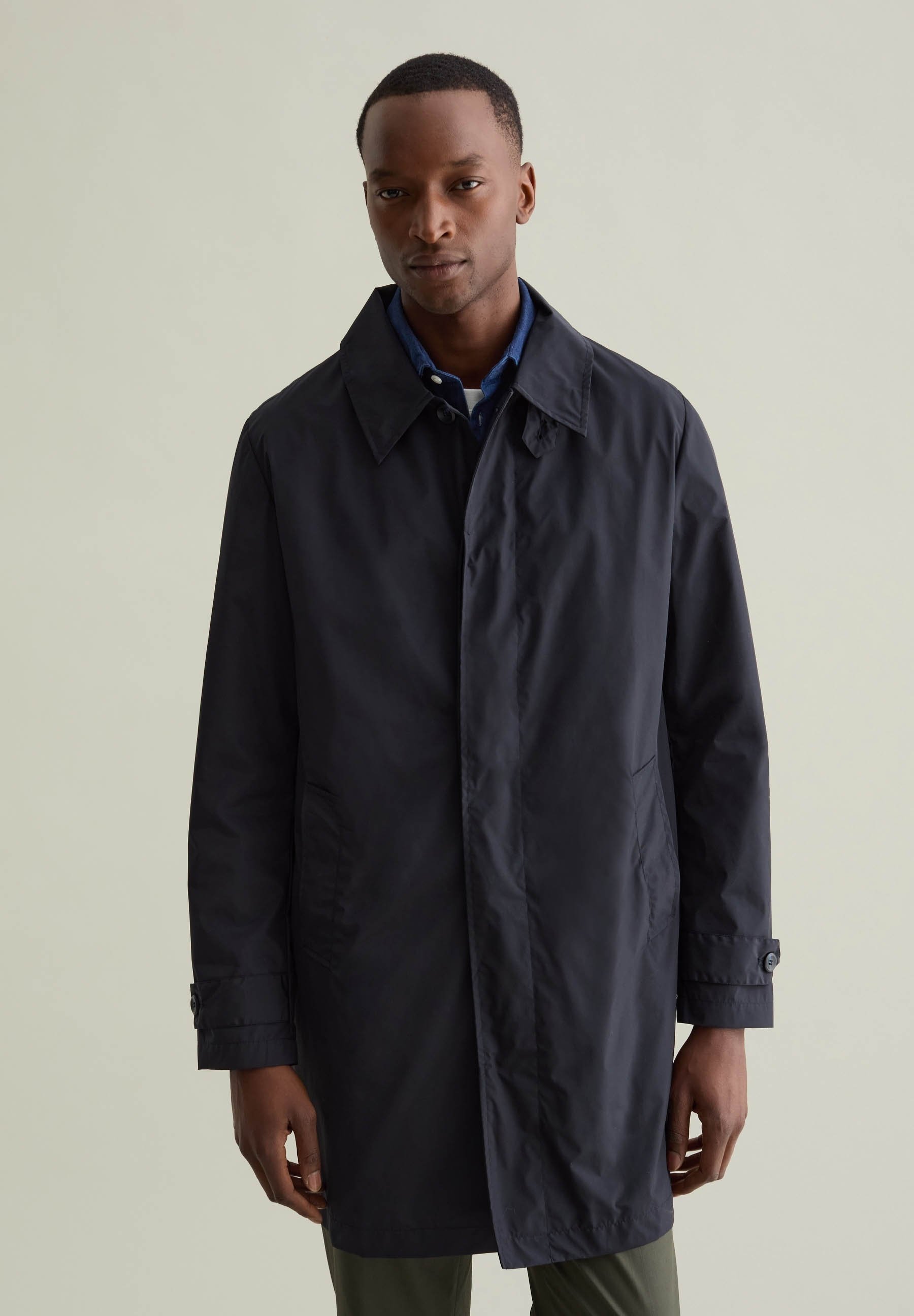 PIOMBO WITH COLLAR - Trenchcoat - navy blue/blue - Zalando