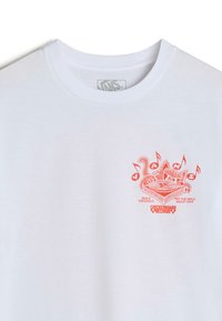Vans SCRATCHED RECORDS - Triko s potiskem - white