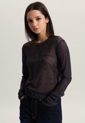 LONG SLEEVE - Blouse - black blue