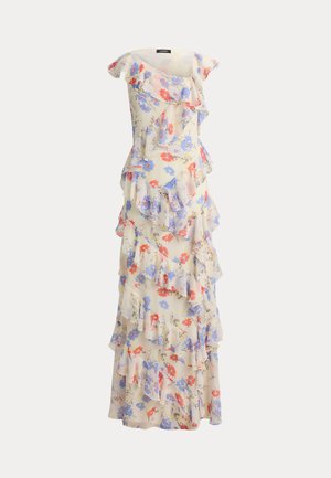 Lauren Ralph Lauren, FLORAL RUFFLE-TRIM GEORGETTE TIERED GOWN - Robe longue - cream multi