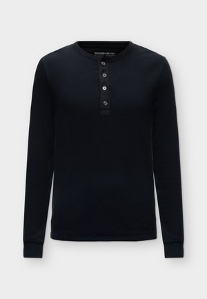 Abercrombie & Fitch, SLIM HENLEY - Блуза с дълги ръкави - black