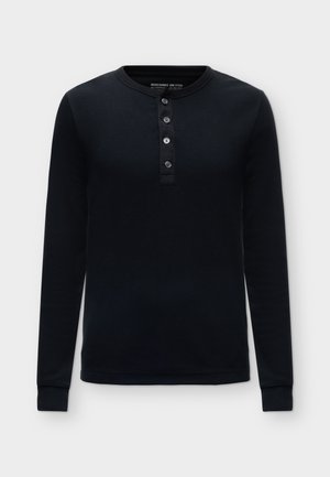 Abercrombie & Fitch, SLIM HENLEY - Блуза с дълги ръкави - black