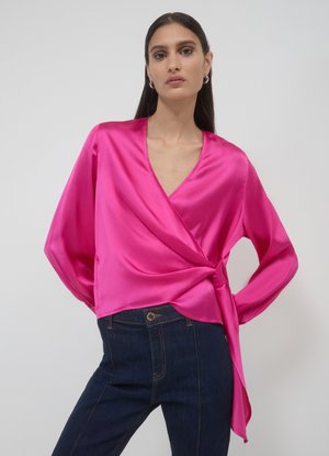 CROISÉ AVEC CEINTURE - Blouse - violet