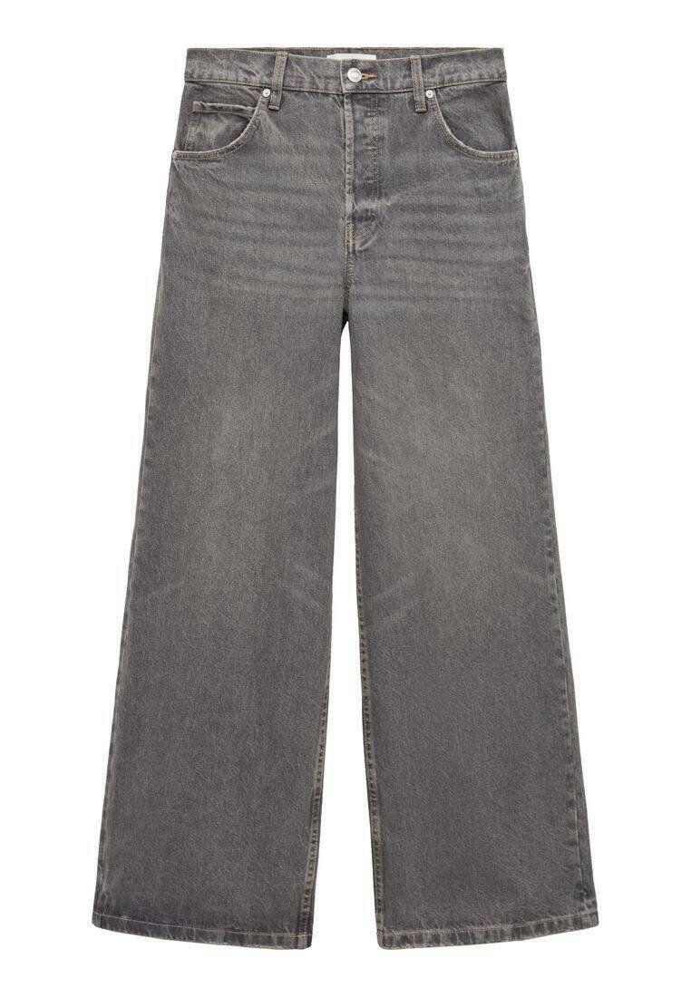 Mango Relaxed fit jeans grijs denim/greydenim
