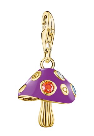 BUNTER PILZ - Charm - gold, weiß orange blau, pink rot violett