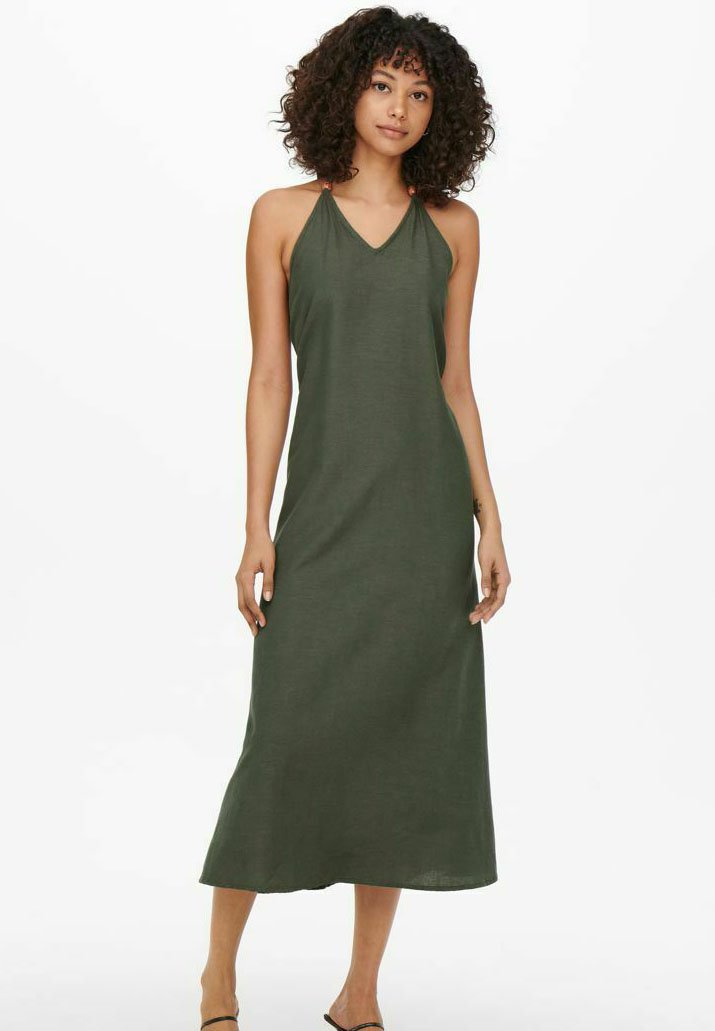 ONLY NECKHOLDER - Maxikleid - kalamata/khaki - Zalando.de