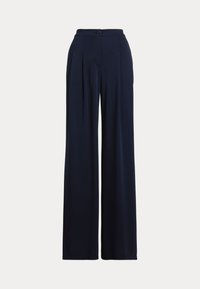 PLEATED STRETCH JERSEY WIDE-LEG PANT - Bukse - lauren navy
