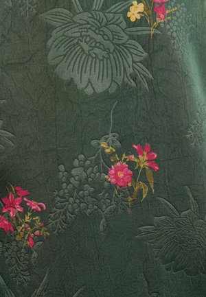 Love & Roses, REGULAR FIT - FLORAL PRINTED SATIN JAQUARD LACE TRIM MIDI SKIRT - A-snit nederdel - teal blue