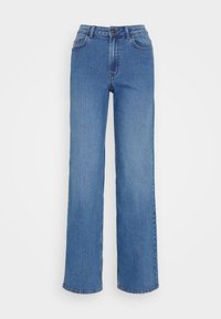 Pieces PCPEGGY WIDE PANT - Sirgete säärtega teksad - medium blue denim