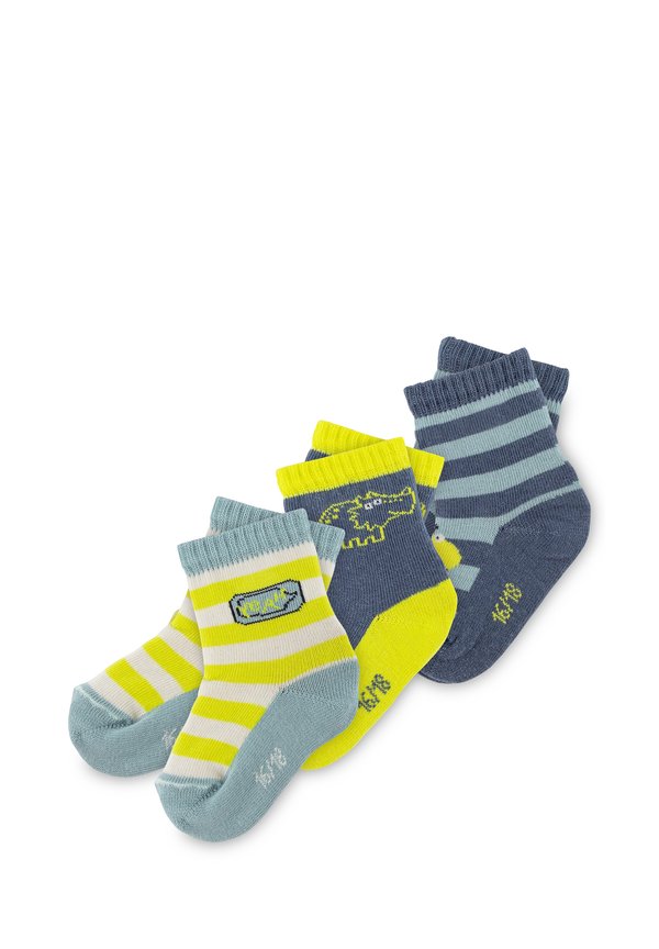 SET 3ER SPORTY DINO - Socken - blau gelb