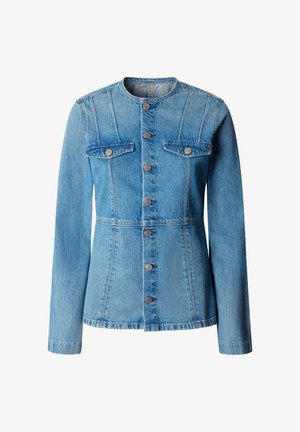 Pepe Jeans, KAREN COLLARLESS JACKET VERDE BLUE - Denimová bunda - denim