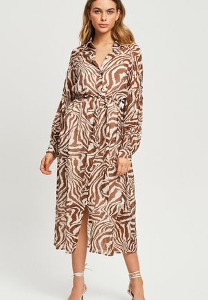 ST MRLO BIRMINGHAM - Shirt dress - mocha zebra