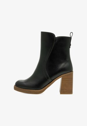Marco Tozzi ELEGANTE COMB - High heeled ankle boots - black comb