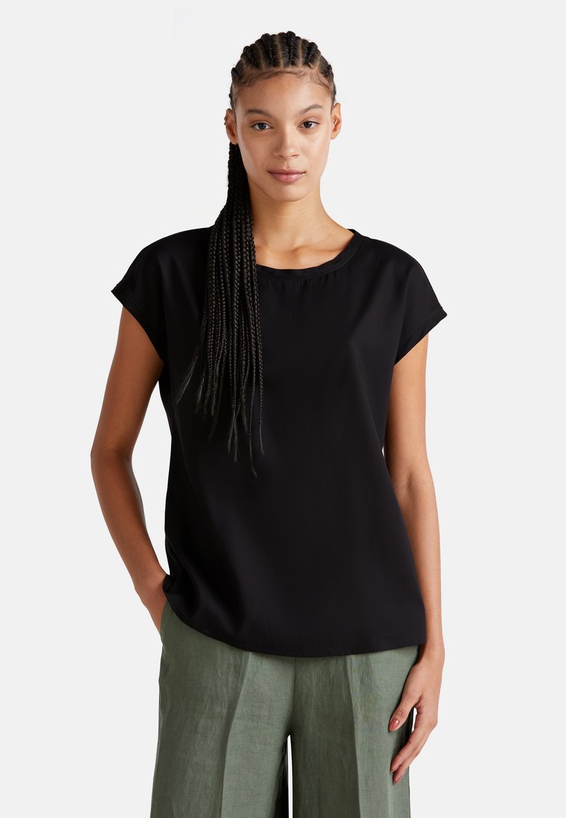 Maglietta Maniche Tre Quarti United Colors Of Benetton T-Shirt Donna - Cotone Regular Fit Con Scollo A Barchetta T-shirt Rigata Donna - 8
