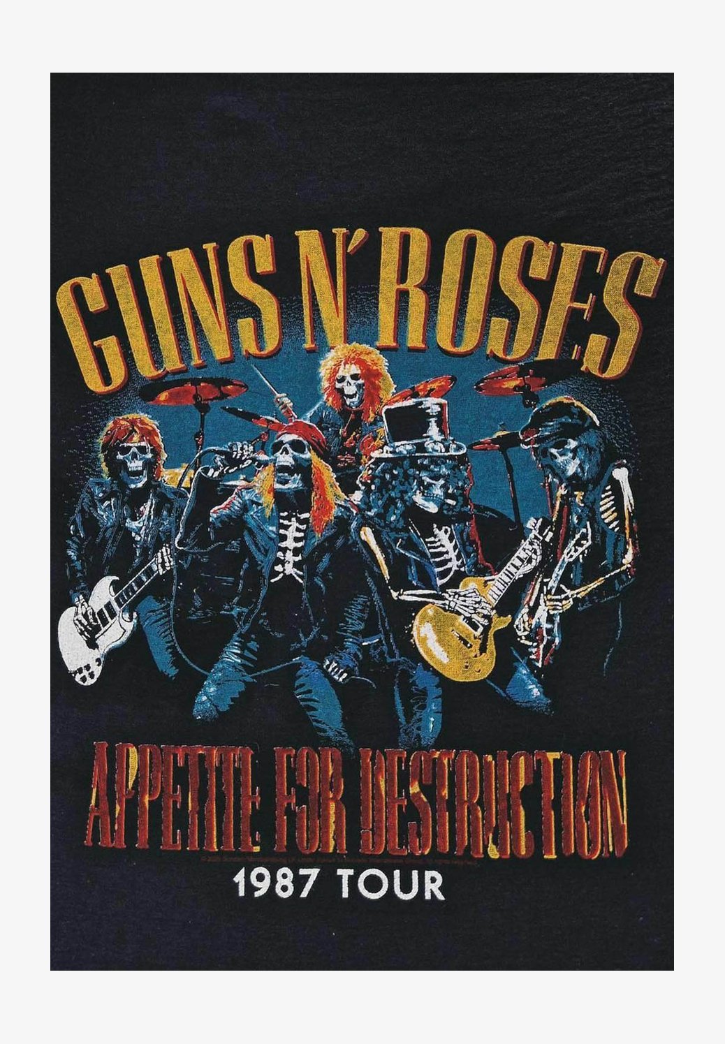 Felpa Con Cappuccio Uomo Guns N Roses Vintage Bullet Logo - Nero, Taglia Small