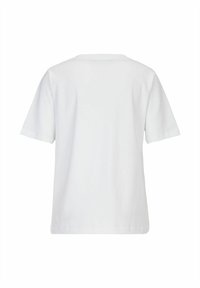 Witte T-shirt met korte mouwen en een ronde hals, gemaakt van katoen. Heeft een rechte snit en een soepele textuur, zonder zichtbare patronen of accenten.