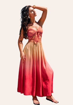 SUNSET FRONT TIE  - Vestito lungo - pink gradient