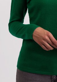 CASH-MERE CASH-MERE ROLLKRAGEN PULLOVER - Stickad tröja - rainforest grün