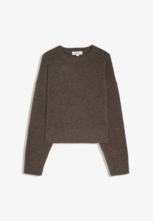 Bershka, CREW NECK-JUMPER - Pullover - dark brown