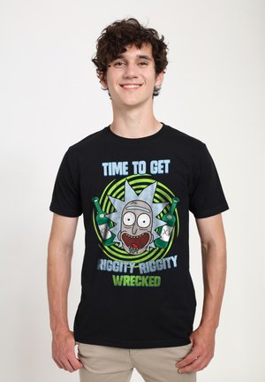 RICK AND MORTY RIGGITY WRECKED - Print T-shirt - black