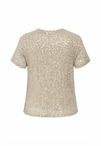 ONLY Carmakoma CARVIVIANA - Camiseta estampada - frosted almond