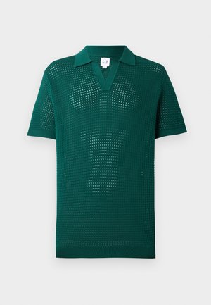 GAP JOHNNY COLLAR TEXTURE - Polo shirt - rain forest
