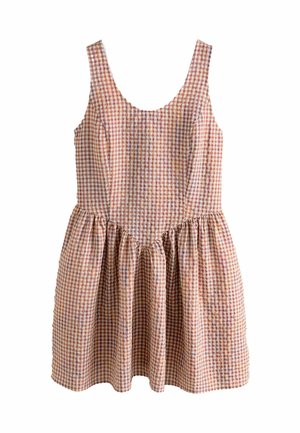 TALL FIT - SLEEVELESS SCOOP NECK WAISTED  - Dnevna haljina - red gingham
