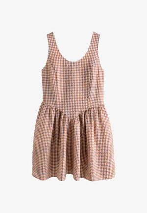 Next, TALL FIT - SLEEVELESS SCOOP NECK WAISTED - Robe de jour - red gingham