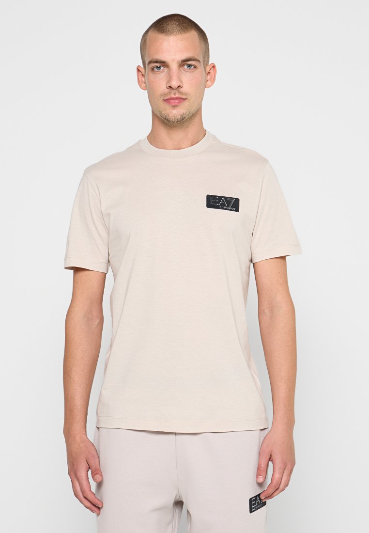EA7 Emporio Armani T-shirt basic zilverkleurig
