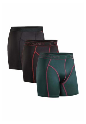 3 PACK COMFORT STRETCH - Boxer aderenti - black black red green