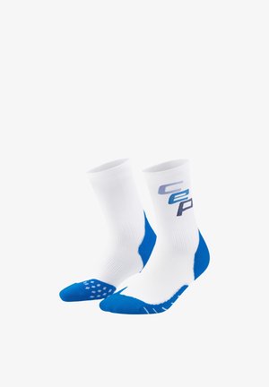 CEP, CEP RUN EDT. STEPS SOCKS, MID CUT, MEN - Sports socks - white blue