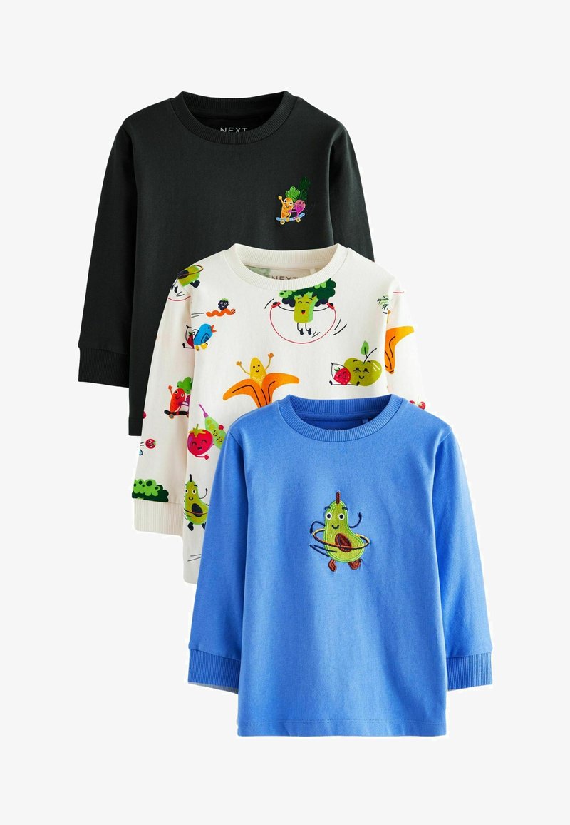 Next LONG SLEEVE 3 PACK- REGULAR FIT - Longsleeve - blue vegetables