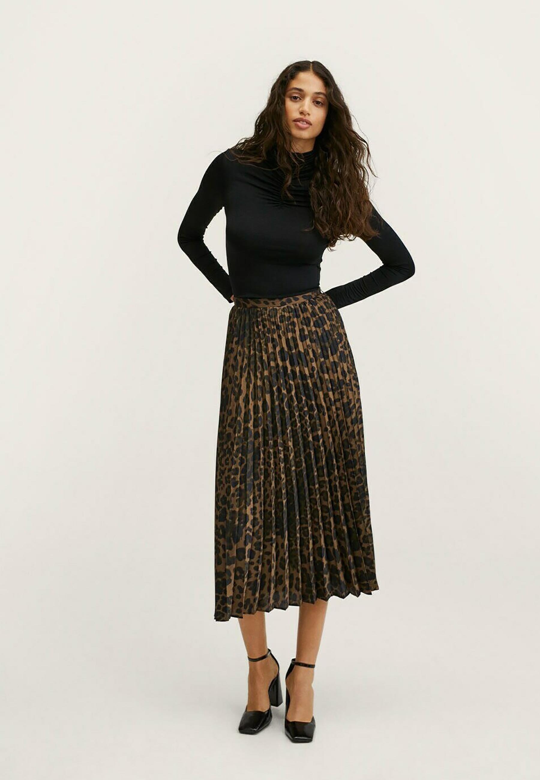 jupe léopard mango